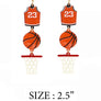 SPORTS BALL UNIFORM ACRYLIC DROP HOOK EARRING