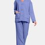 Zenana Quilted Button Up Long Sleeve Top and Pants Lounge Set