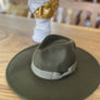 Wide brim panama hat in vegan felt