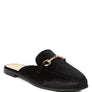 BEGONIA BUCKLED FAUX LEATHER CROC MULES