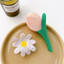 Daisy Tulip Hair Claw Luxury Style White