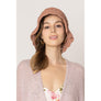 DIONA J STRAW BUCKET HAT ONE SIZE COLOR MINT DARK PINK