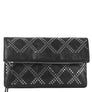 DIONA J WOMEN'S STYLISH STUD DESIGN ZIPPER CROSSBODY BAG COLOR BLACK
