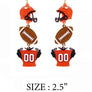 SPORTS BALL UNIFORM ACRYLIC DROP HOOK EARRING