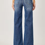 Risen Full Size High Rise Frayed Hem Wide Leg Jeans