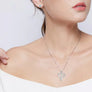 Diona J ILoveyou Mom Rhinestone 925 SILVER Necklace For Mother's Day Gift