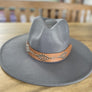 Wide brim panama hat in vegan felt
