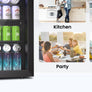ICYGLEE Beverage Refrigerator 2.7cu.ft 100 Can Mini Fridge for Beer Drinks Wines Freestanding Fridge Blue LED for Home Dorm Bar