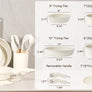21 Piece Pots and Pans Set Non-Stick, Astercook Ceramic Cookware Set with Sensor Handles, Milky white