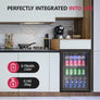 ICYGLEE Beverage Refrigerator 2.7cu.ft 100 Can Mini Fridge for Beer Drinks Wines Freestanding Fridge Blue LED for Home Dorm Bar