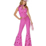 Rodeo Barbie Pink Cowgirl Costume for Adult Women Girl Wild West Western Outfit Cosplay Hippie Costume 70s 80s Disco Scarf Halloween Party