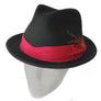 New York Jazz Gangster 100% Wool Stain Resistant Crushable Retro Dress Feather Fedora Hat Cap Korean Black Pink Brown Pecan - DJ Comics