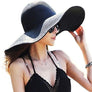 Women’s Wide Brim Straw Beach Hat - Foldable, Floppy Summer Sun Hat Cap UPF 50+ DJ Comics