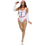 Charming Sexy Snow Woman Costume Winter Wonderland Holiday Outfit Playful Accessories for Festive Parties and Events (Extra Small)