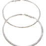 RHINESTONE HOOP 75MM EARRINGS