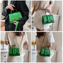 Women Girl Lady Mini Croc Alligator Crossbody Chain Leather Bag Handbag - Small Neon Tone, Adjustable Shoulder Strap, Stylish & Compact Clutch