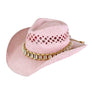 Sea Shell Hat Band Cowboy Straw Hat Western-Inspired Summer Sun Hat for Beach, Festivals, and Outdoor Adventures