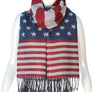 AMERICAN FLAG FRINGE SCARF