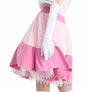 Princess Peach Deluxe Dance Dress Cosplay Costume for Women - Official Look with Gloves & Crown for Parties, Halloween, & Cosplay