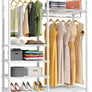R4 Rolling Garment Rack 6 Tiers Adjustable Heavy Duty Wire Shelving Clothes Rack with Dojavascript:uble Rods and Lockable