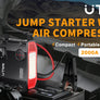 UTRAI 4 In 1 2000A Jump Starter Power Bank 16000mAh 150PSI Air Compressor Tire Pump Portable Charger Car Booster Starting Device
