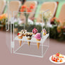 9 Holes Transparent Display Cabinet Ice Cream Cone Bracket Storage Stand Holder Box with Handle