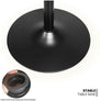 Round Bar Table Adjustable Height, Base Pub Table 360° Swivel for Living Room Dining Room Bistro Cafe, Led Bar Table