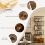 book shelves, 6-Tier,with Doors,Anti-toppling Device,Home Office Wood Storage Display Shelf,bookshelfs