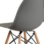 Elon Series Green Plastic Chair w/ Wooden Legs 22.5"D x 18.25"W x 31.5"H-6 Color