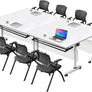 Conference Table, Folding Conference Room Tables With Flip-Top Design, With Caster Rectangular Modular Conference Room Table