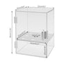 9 Holes Transparent Display Cabinet Ice Cream Cone Bracket Storage Stand Holder Box with Handle