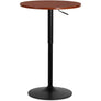 Round Bar Table Adjustable Height, Base Pub Table 360° Swivel for Living Room Dining Room Bistro Cafe, Led Bar Table