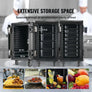 VEVOR Insulated Food Pan Carrier, 109 Qt Hot Box for Catering, LLDPE Food Box Carrier w/Double Buckles, Front Loading Food Warme