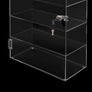4 Layers Clear Acrylic Stand Display with Lock Square Countertop Display Case Display Collectible Doll Rack
