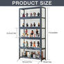Display Cabinet, 5-Tier Tall Bookcase with Adjustable Shelves, Collectibles Toy Organizers Rack & Display Shelf, Bookshelf