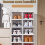 6 Layers Shoes Box Foldable Transparent Sneaker Shoe Storage Organizers Box Stackable Dustproof High-top Cabinet Shoe Rack Shelf
