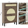 Rattan Shoe Cabinet Boots Shoe Rack Space Saving Shoes Organizer Shoerack Slippers (Rattan) Home Furniture Shoe-shelf Furnitures