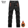Men Women Fleece Winter Pants Ski Trekking Hiking Camping Waterproof Pants Outdoor Soft Shell Thick Thermal Cargo Trousers Ski