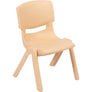 24" Square Natural Plastic Height Adjustable Activity Table Set with 4 Chairs
