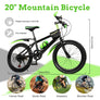 20" Mountain Bike 7 Speeds Kid Bicycle Dual-Disc Brakes Children MTB Boys Girls