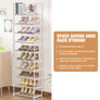 10-Tier Narrow Shoe Rack Organizer Save Space 20-25 pairs Sturdy Shoe Shelf for Closets Entryway