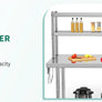NSF Stainless Steel Table w/ Overshelf 48" X 24" Work w/ 48"X12" Shelf Kitchen