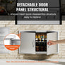 VEVOR BBQ Access Door 36Wx21H Inch Double Outdoor Kitchen Door Stainless Steel Flush Mount Door Wall Vertical Door with Handles