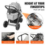 VEVOR Pet Stroller Carrier Dog Cat Lightweight Rotate w/ Brake Cup Holder Puppy