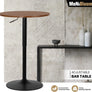 Round Bar Table Adjustable Height, Base Pub Table 360° Swivel for Living Room Dining Room Bistro Cafe, Led Bar Table