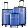 3 Piece Luggage Set with TSA Lock 20"/24"/28" Lightweight Cross Stripe Hardshell Suitcase with 360 Degree Spinner Wheels