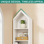 6-Tier Modern Wood Bookcase Sturdy Tall Narrow Display Stand Shelf
