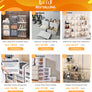 6 Layers Shoes Box Foldable Transparent Sneaker Shoe Storage Organizers Box Stackable Dustproof High-top Cabinet Shoe Rack Shelf