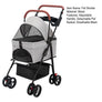Pet Stroller, Folding Dog Stroller, Pet Folding Strollers, 4 Wheels Dog/Cat Puppy Stroller, Travel Carrier for Small/Medium Pet