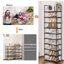 10-Tier Narrow Shoe Rack Organizer Save Space 20-25 pairs Sturdy Shoe Shelf for Closets Entryway